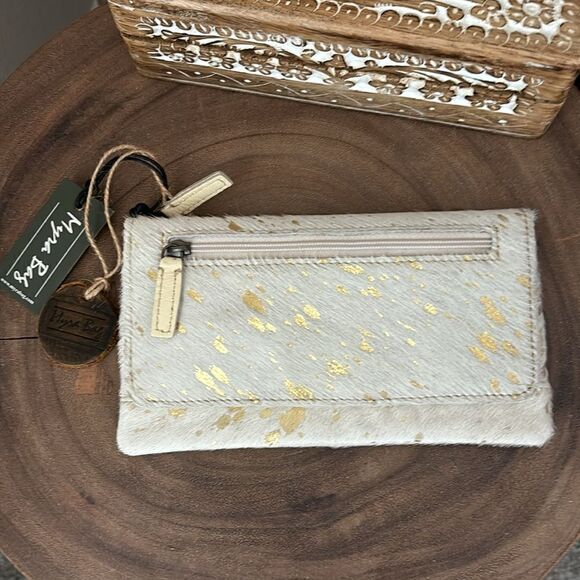 - Myra Sparkle Sharkle Leather And Hairon Wallet - Picture 1 of 11